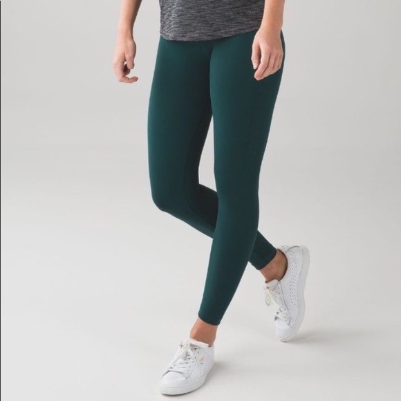 lululemon athletica Pants - Lululemon flow and go green leggings size 2